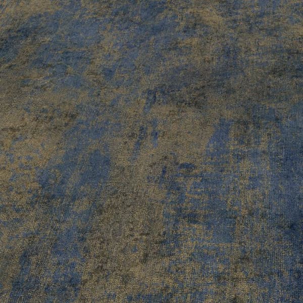 Tapet i texturerad vinyl lyxigt betong Elle Decoration marinblå / guld 10438-08