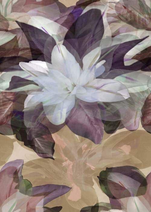 Fototapet 2269-20 digitaltryck Blommor Floral 1,5 x 2,8 m Erismann ELLE digital Beige