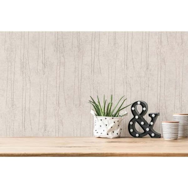 Tapet - A.S. Création - SP15760 - Non-woven - Vit, Grå, Silver - 53 cm x 10,05 m