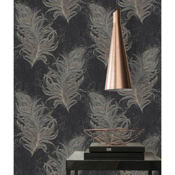 Tapet - Mata Hari - AS-380094 - Svart - Non-woven - 53 cm x 10,05 m