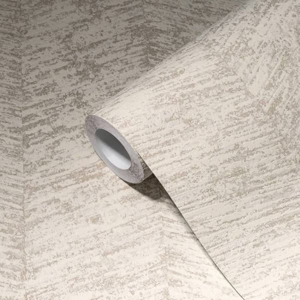 Tapet - A.S. CREATION - My Home My Spa - Naturmönster - Beige, Vit, Grå - Inomhus
