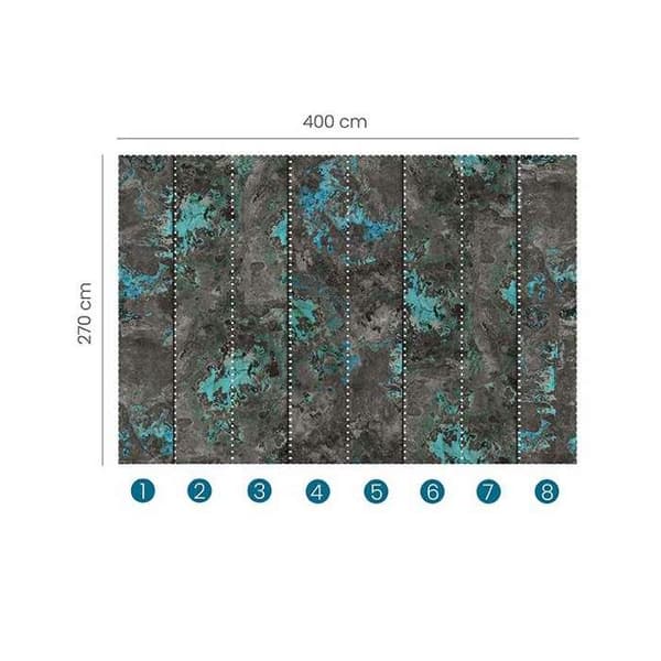 Fototapet 2254-20 digitaltryck Marmor 4 x 2,7 m Erismann Zooom blå