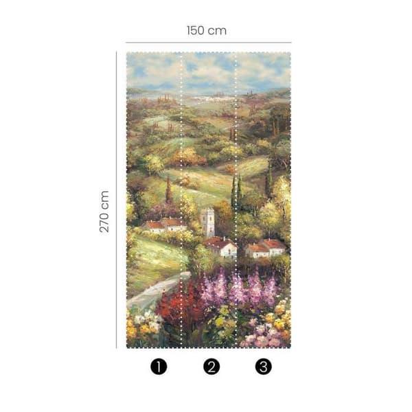 Fototapet 2543N-81 digitaltryck natur landskap 1,5 x 2,7 m Erismann Fashion for Walls digital grön