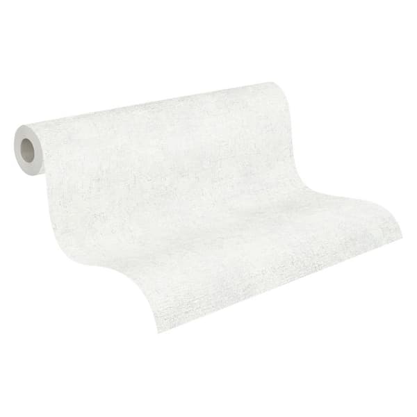 A.S. Création Unitapete Trendwall 2 enfärgad tapet non-woven vit matt glansfint strukturerad 380893 38089-3