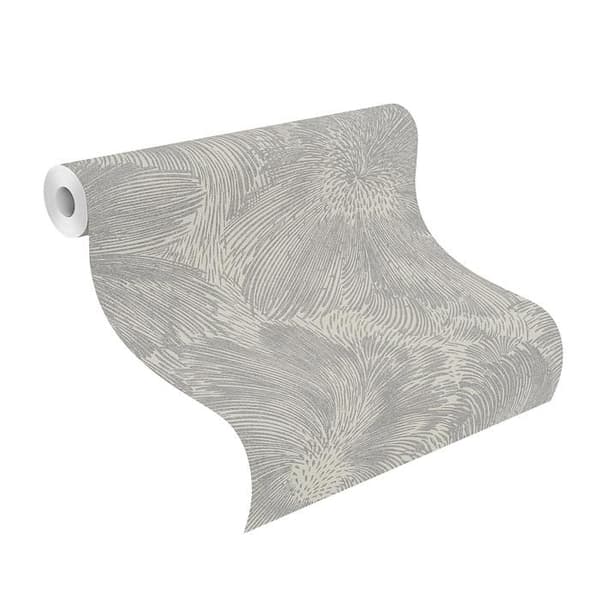 papper utan lim 509250 tapet blommor floral 53 x 1005 cm Rasch Selection grå