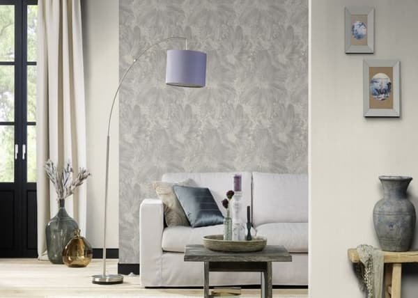 papper utan lim 509250 tapet blommor floral 53 x 1005 cm Rasch Selection grå