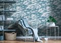 Miniatyrbild 2 av 6: Arkitektens Papper tapet moln Jungle Chic tapet non-woven utan PVC blå vit matt slät 377053 37705-3 10,05 m x 0,53...
