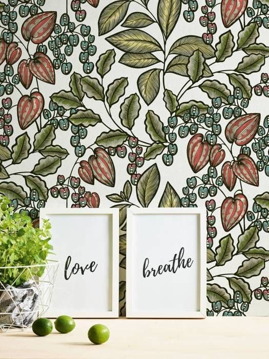A.S. Creation 377545 Non-woven tapet med blommor 0.53 m x 10.05 Färgglad