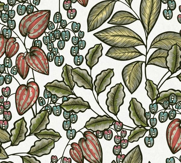 A.S. Creation 377545 Non-woven tapet med blommor 0.53 m x 10.05 Färgglad
