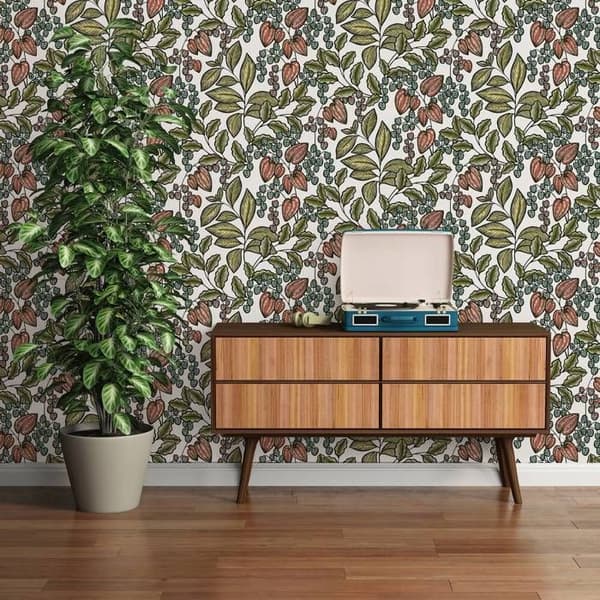 A.S. Creation 377545 Non-woven tapet med blommor 0.53 m x 10.05 Färgglad
