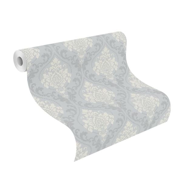 tapet 218121 retro vintage tapet 53 x 1005 cm Rasch Selection grå silver