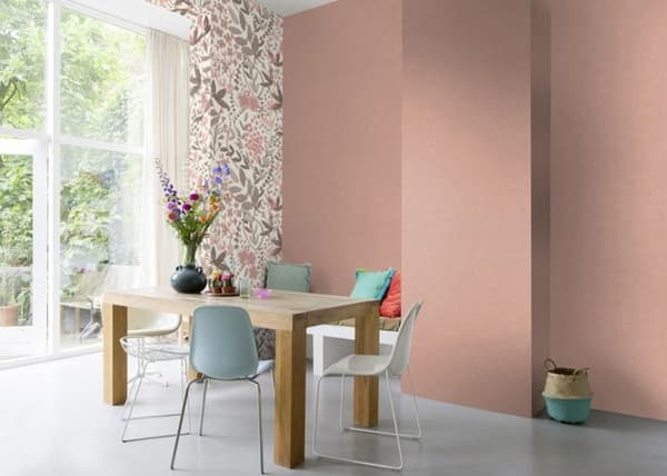 "Väggdekor non-woven 489620 enfärgad väggdekor 53 x 1005 cm Rasch Selection rosa"