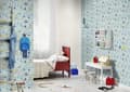 Miniatyrbild 5 av 6: ovävt tapet 300949 barnrum 53 x 1005 cm Rasch Kids World blå guld