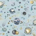 Miniatyrbild 1 av 6: ovävt tapet 300949 barnrum 53 x 1005 cm Rasch Kids World blå guld
