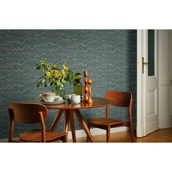 non-woven tapet 560985 3D tapet 53 x 1005 cm Rasch Barbara Home Collection III brun grön