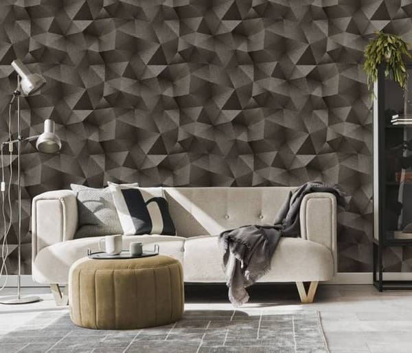 Tapet non-woven 10216-15 Grafiskt tapet 0.53 x 10.05 m Erismann GMK - Fashion For Walls svart