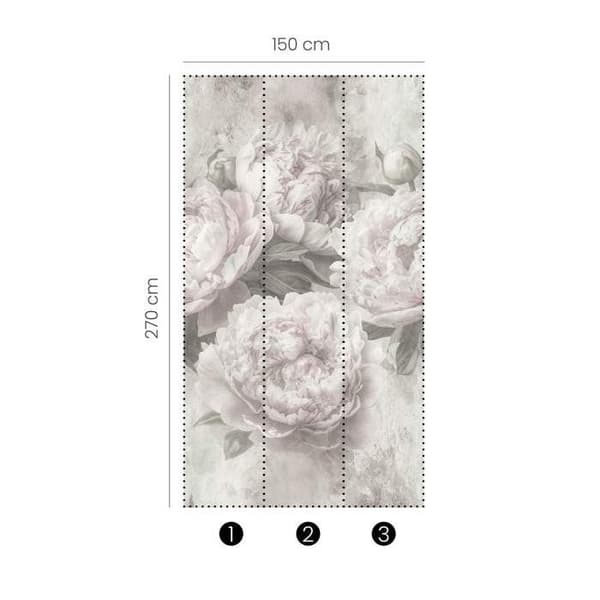 Fototapet 2552N-82 digitaltryck Blommor Floral 1,5 x 2,7 m Erismann Fashion for Walls digital rosa