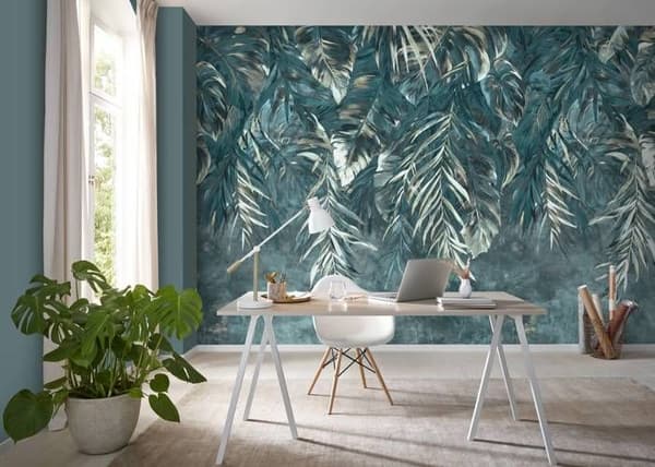 Fototapet 2536V-13 digitaltryck träd blad 3 x 2.7 m Erismann Fashion for Walls digital turkos