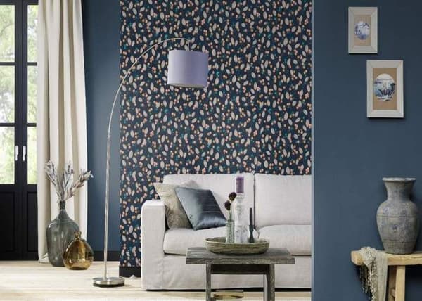 Ärmlöst tapet 452082 blå Enfärgad Land Charm Rasch