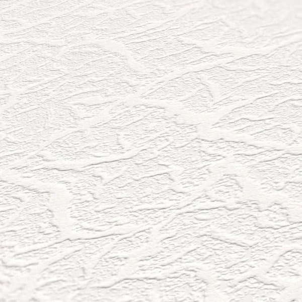 A.S. Création 987810 Enfärgad tapet 10.05 x 0.53 m vit vardagsrum sovrum kontor