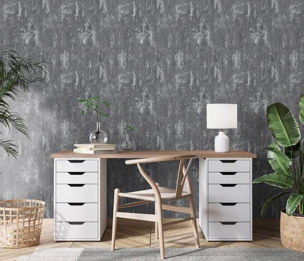 Tapet non-vävd 10273-10 Enfärgat tapet 0,53 x 10,05 m Erismann Casual Chic grå