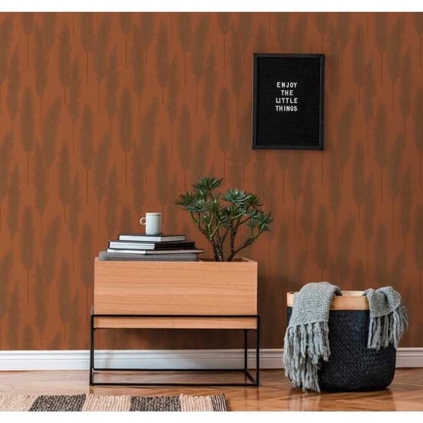 Tapet - A.S. Création - SP15776 - Vinyltapet - Blommig och växtlig - Orange 53 cm x 10,05 m