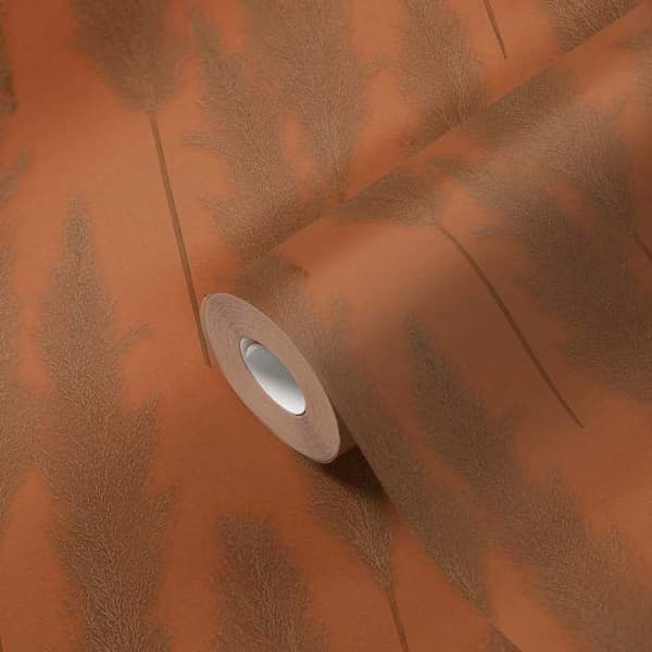 Tapet - A.S. Création - SP15776 - Vinyltapet - Blommig och växtlig - Orange 53 cm x 10,05 m