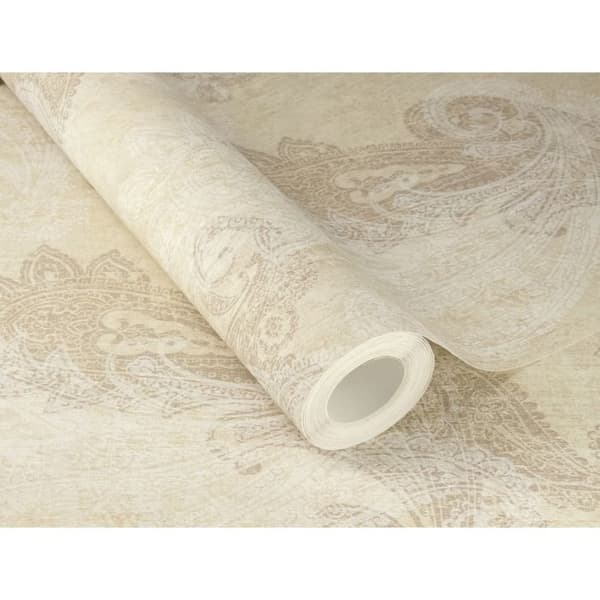 non-woven tapet 746433 barocktapet 53 x 1005 cm Rasch Indisk stil beige vit