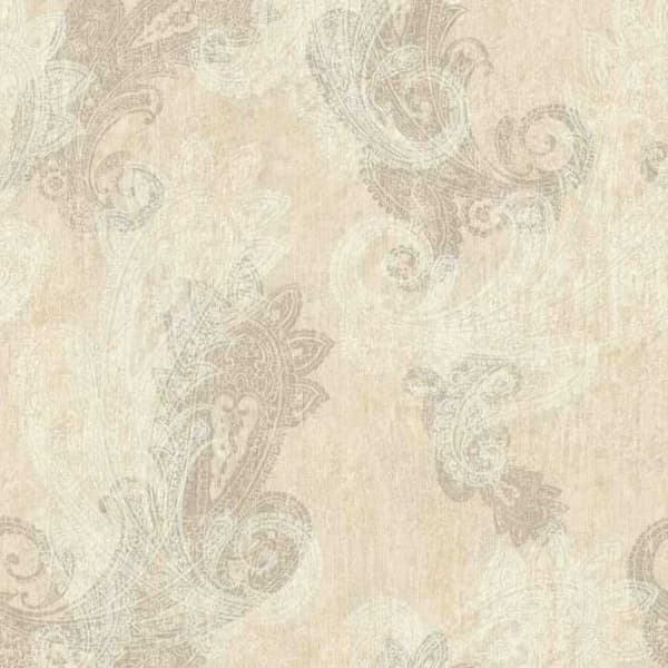 non-woven tapet 746433 barocktapet 53 x 1005 cm Rasch Indisk stil beige vit
