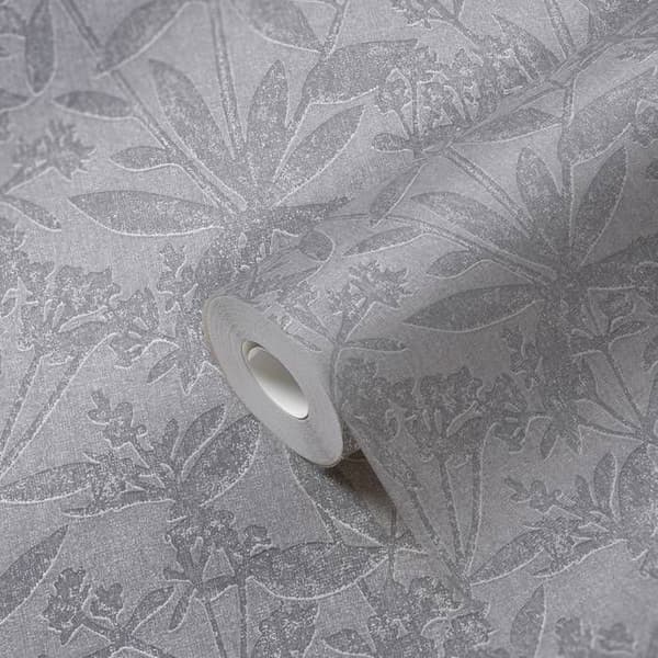 A.S. Creation Terra 389244 Non-woven tapet blommor 10.05 x 0.53 m Grå
