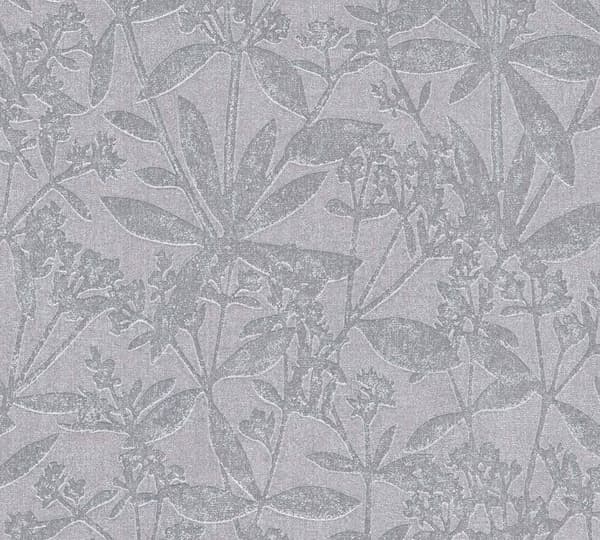 A.S. Creation Terra 389244 Non-woven tapet blommor 10.05 x 0.53 m Grå