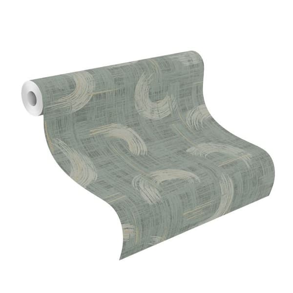 non-woven tapet 429053 grafisk tapet 53 x 1005 cm Rasch Selection grön