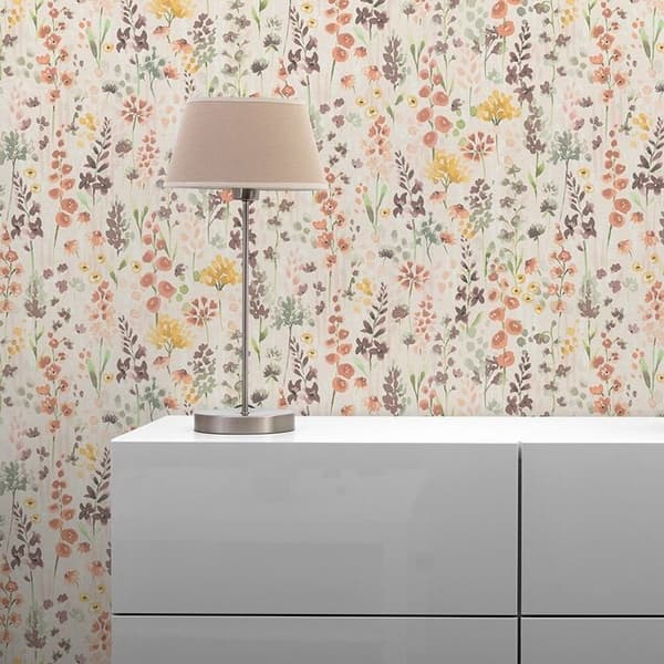 Tapet Blommor M1-No.11203 Non-Woven Beige Orange Tadessi 10.05m x 0.53 m