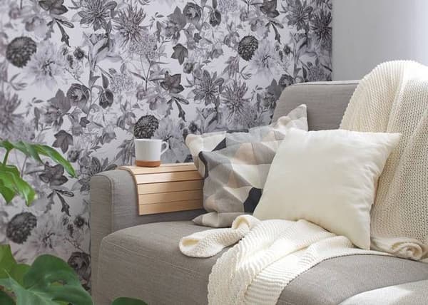 Som. creation - 381753 - A.S. Creation WTD Non-woven tapet Blommönster Grå/vit 10,05 x 0,53 m
