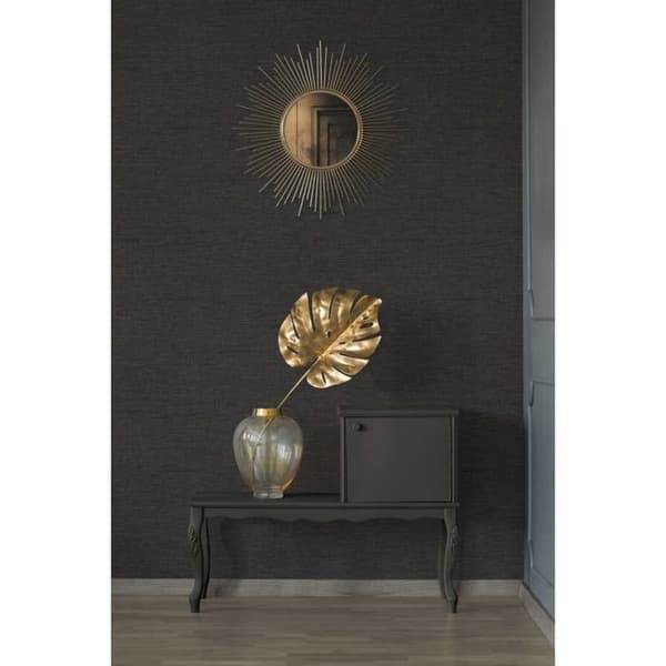 Livingwalls - 385272 - WTD 38527-2 Tapet non-woven Raphia mönster Svart/brun