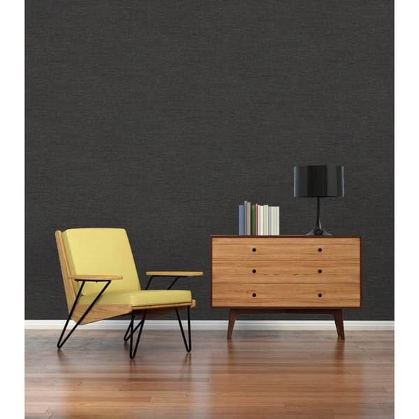Livingwalls - 385272 - WTD 38527-2 Tapet non-woven Raphia mönster Svart/brun