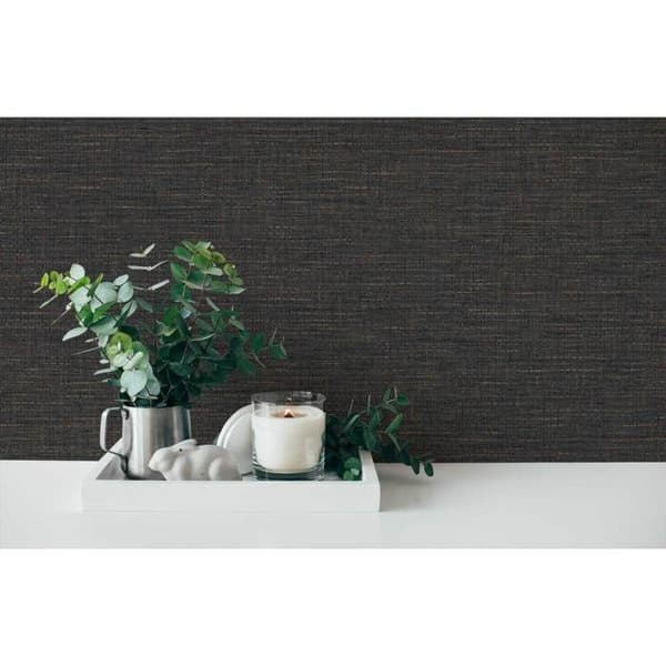 Livingwalls - 385272 - WTD 38527-2 Tapet non-woven Raphia mönster Svart/brun