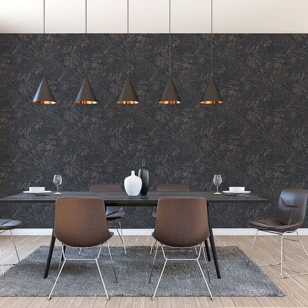 Papper Camilla Jungle M1-No.11094 Non-vävd Brun Svart Tadessi 10,05 m x 0,53 m