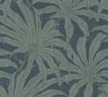 Miniatyrbild 4 av 5: Papper Tapet Lenni Blommor M1-No.11003 Vinyltapet Petrol Guld Tadessi 10.05m x 0.53 m