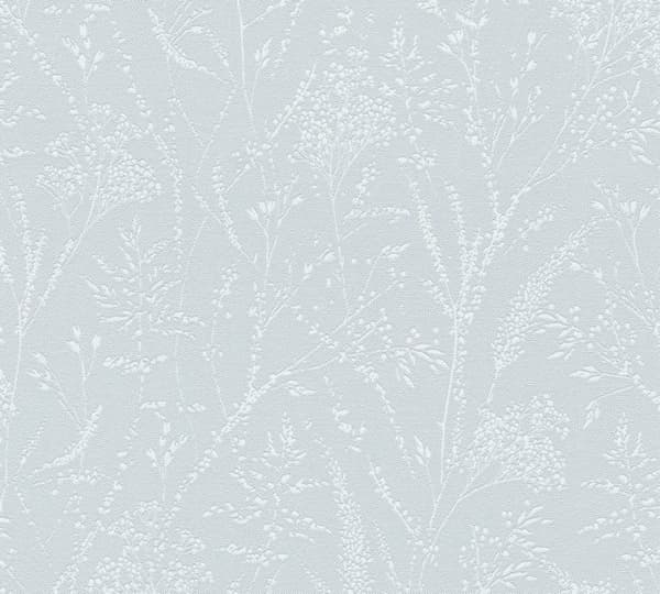 papper Enrico träd blad M1-No.11233 non-woven blå vit Tadessi 10.05 m x 0.53 m
