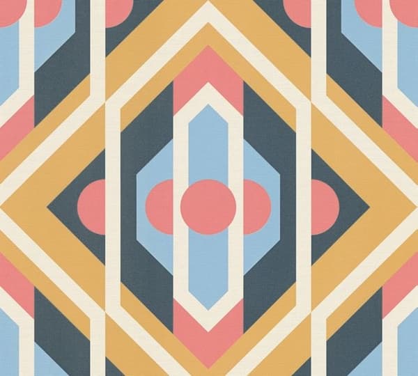 Grafiskt Tapet M1-No.10906 Non-woven Blå Gul Tadessi 8.50 m x 0.53 m