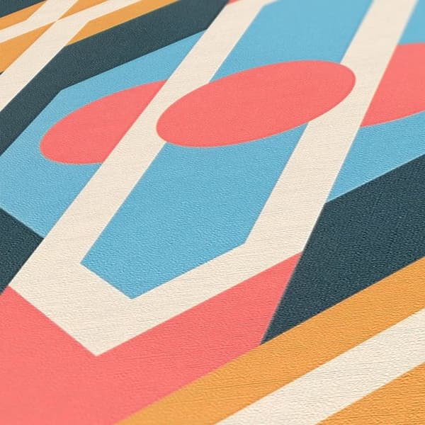 Grafiskt Tapet M1-No.10906 Non-woven Blå Gul Tadessi 8.50 m x 0.53 m