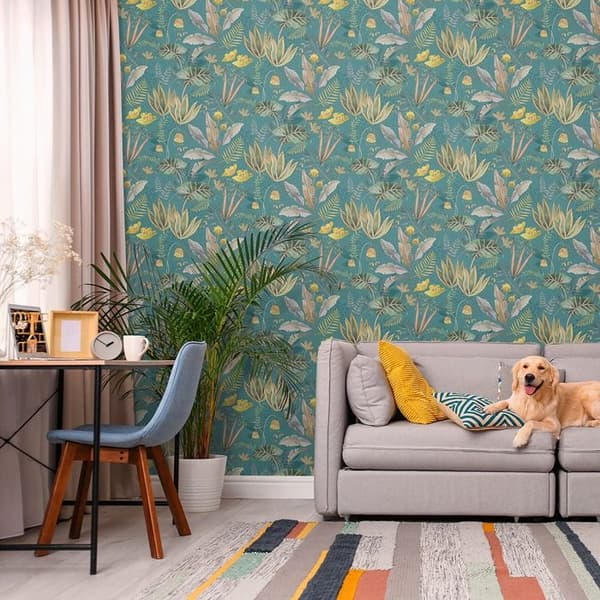 Tapet Blommor M1-No.10960 Viskos Grön Tadessi 10.05m x 0.53 m
