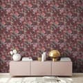 Miniatyrbild 2 av 6: Som. creation - 381785 - A.S. Creation WTD Non-woven tapet Blommönster Röd/grön 10,05 x 0,53 m