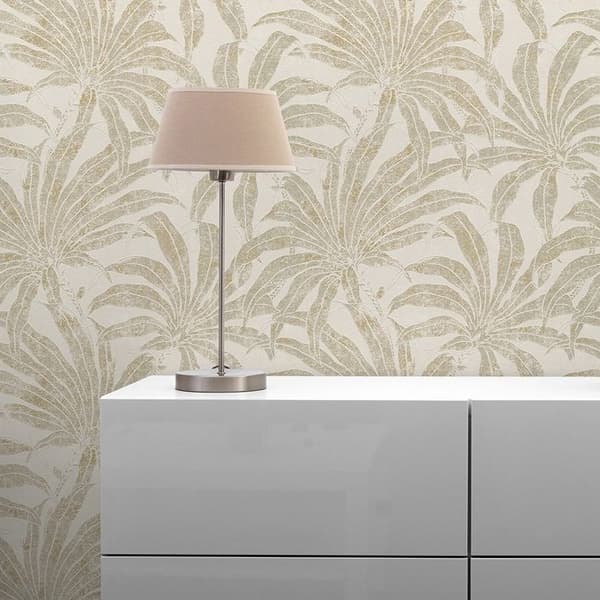 Taper Lenni Blommor M1-No.11002 Non-woven Beige Guld Tadessi 10.05 m x 0.53 m