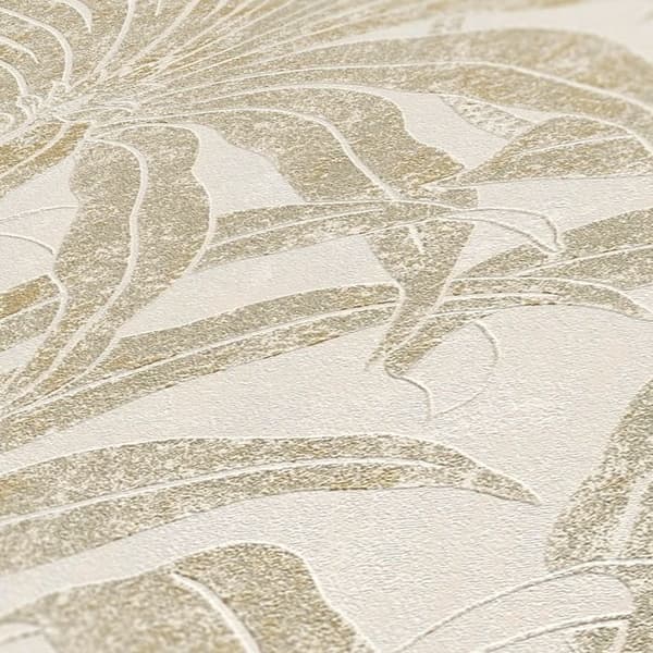 Taper Lenni Blommor M1-No.11002 Non-woven Beige Guld Tadessi 10.05 m x 0.53 m