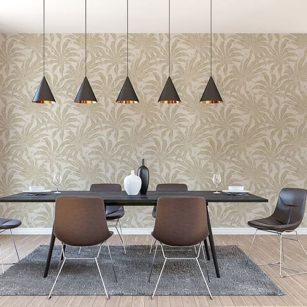 Taper Lenni Blommor M1-No.11002 Non-woven Beige Guld Tadessi 10.05 m x 0.53 m