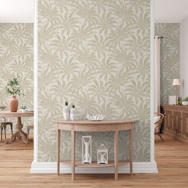 Taper Lenni Blommor M1-No.11002 Non-woven Beige Guld Tadessi 10.05 m x 0.53 m