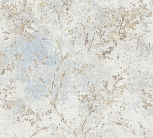 Papper Tapet Lenni Blommor M1-No.11137 Non-woven Blå Beige Tadessi 10.05m x 0.53 m