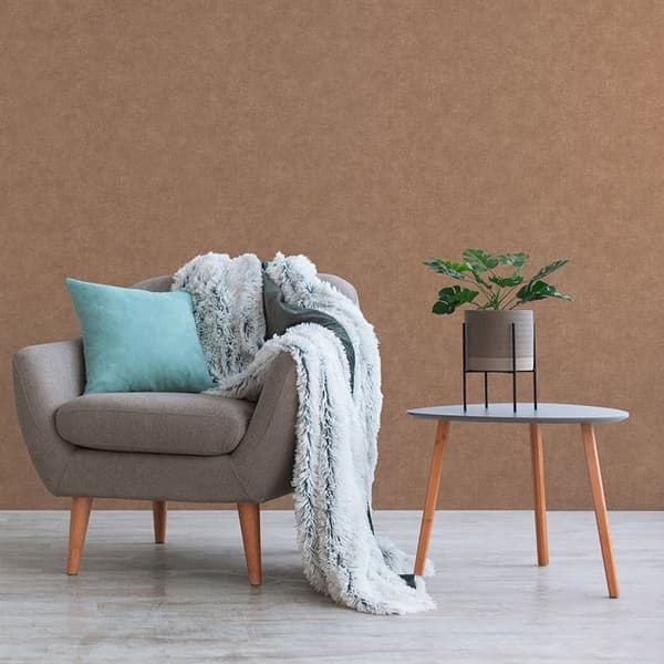 enfärgad monokromtapet M1-No.11124 non-woven brun orange Tadessi 10,05 m x 0,53 m
